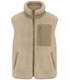 NS624 Native Spirit Unisex Sherpa Bodywarmer Wet Sand / driftwood colour image